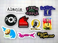Women Of The 90's Vinyl Sticker Lot (10 Pack) SET 1 alternative 90's grunge folk