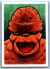 The Thing Card Scott Sketches Trading Card Print Fan Art