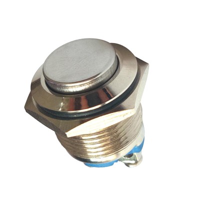 Produktbild von MEIRIYFA 16 Mm Metall-Chassis-Schalter Mit Blauer LED – Inkl. 60 Cm Verlängerungskabel, Wasserdicht IP67, Für Power- Und Reset-Taste Am PC