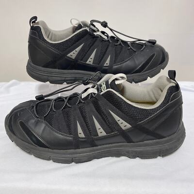 Apex A5000 Men\'s Black Athletic Bungee Comfort Orthopedic Diabetic Shoe 14 med APEX Men main image 3