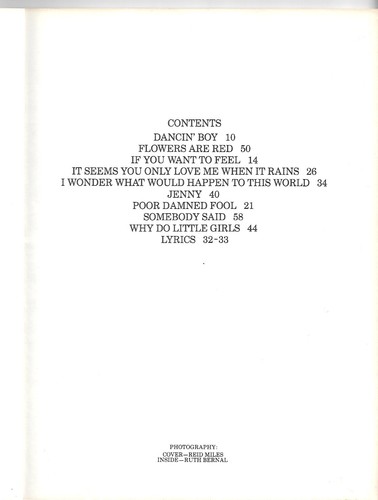 1978 HARRY CHAPIN LIVING ROOM SUITE Piano Vocal Guitar Sheet Music SONGBOOK - Picture 3 of 3