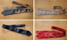 Lot 4 cravates Jean Patou, TERGAL, Louis Féraud - bon état à très bon état