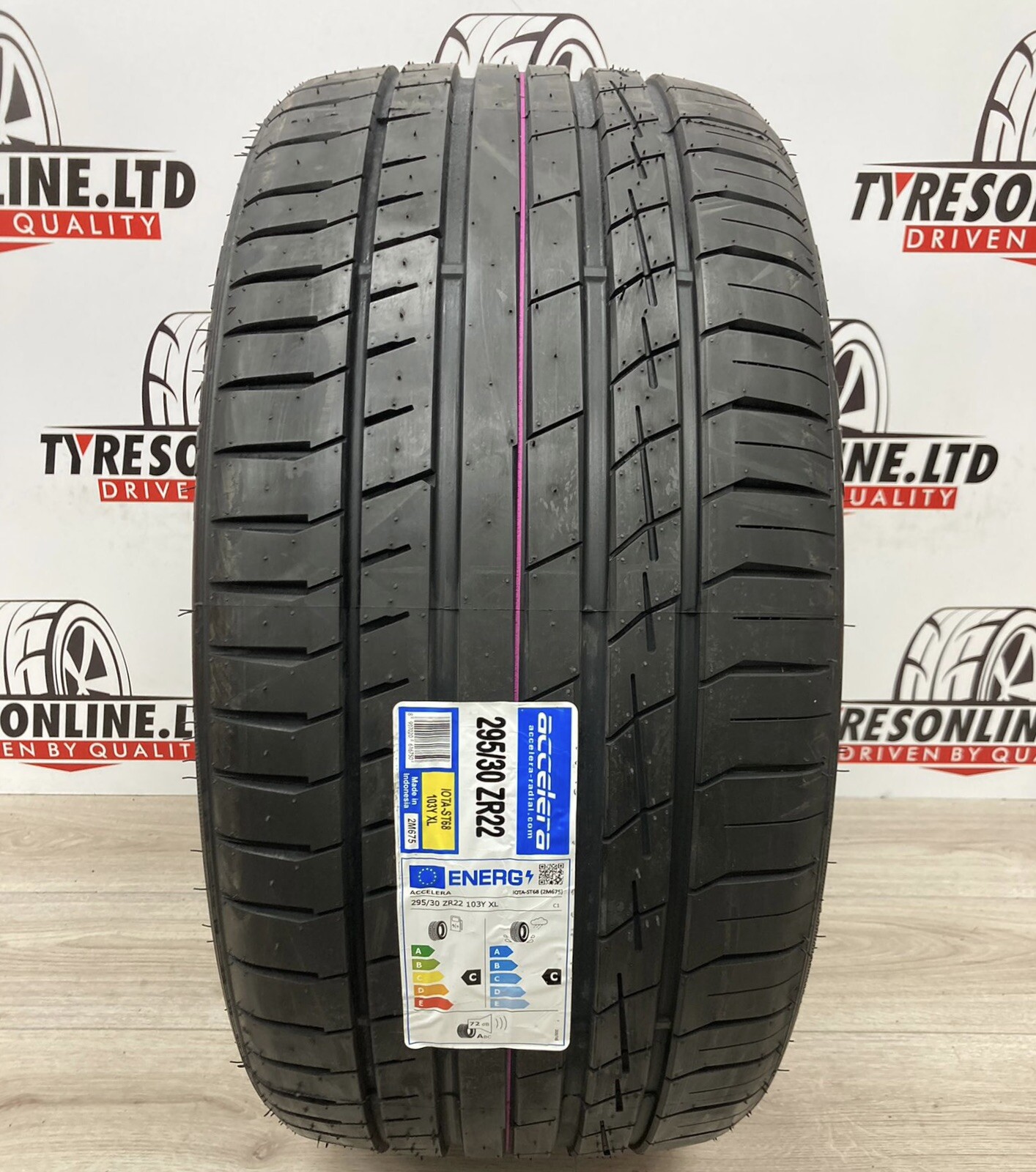 1 X 295 30 22 ACCELERA IOTA ST68  XL 103Y 295/30ZR22 BRAND NEW 2953022