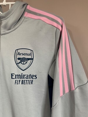 Arsenal London 1/3 Zip Training Football Hoodie Jacket Adidas