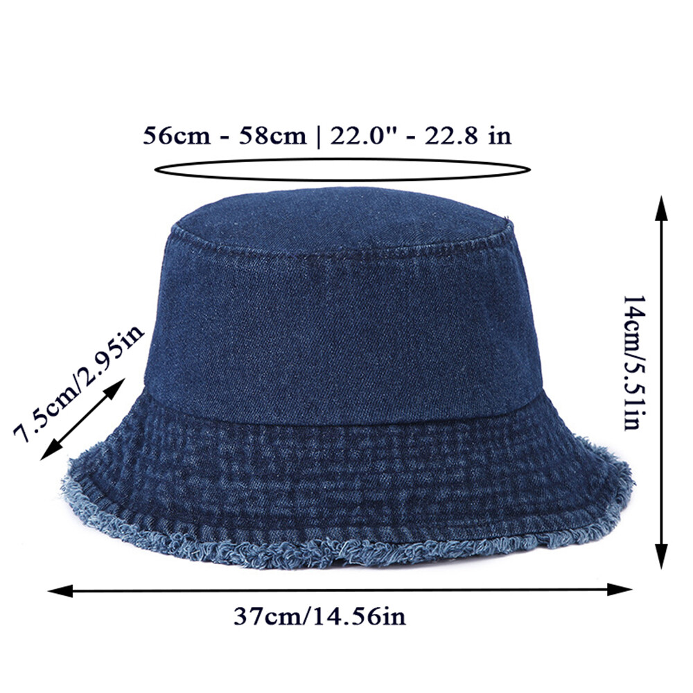APL Cappello Fisherman Caps Pieghevole Cotone Uomo Donna Lavato Denim Secchio 