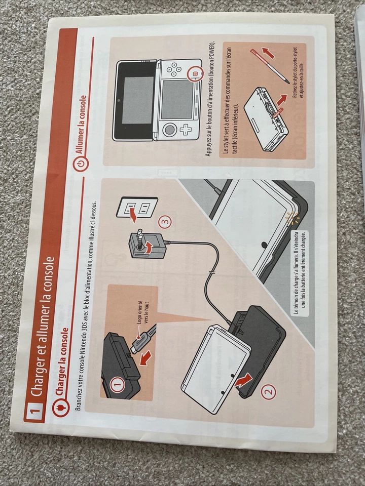 Consola de Sistema Nintendo 3DS XL Manual de Operaciones e Insertos Buen Estado Foto 4 de 4