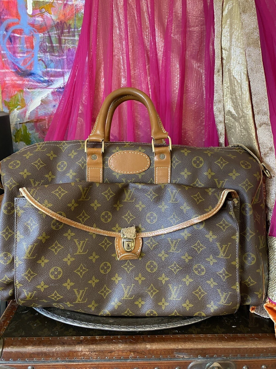 Louis Vuitton Large Monogram Duffel Bag Overnight Travel Keepall Rare  French Co