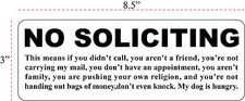 No Soliciting Vinyl Sign Sales Trespassers Decal Sticker Funny Novelty Warning