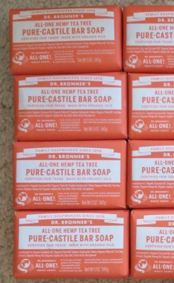 Dr. Bronner‘s Magic Soaps Pure-Castile Seife – Citrus Orange, 3er Pack, Je 5 Oz, Bio & Fair Trade