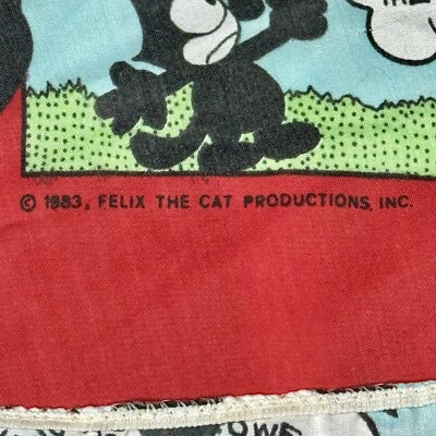 Felix The Cat Twin Fitted Sheet Vintage 1983 Cartoon Comic Fabric