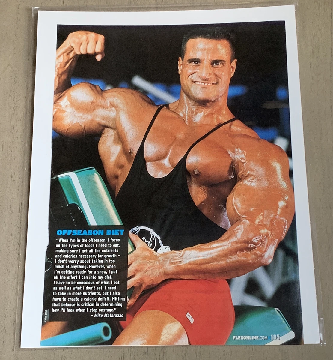 Mike Matarazzo Biceps Posing Photo From FLEX Bodybuilding Magazine