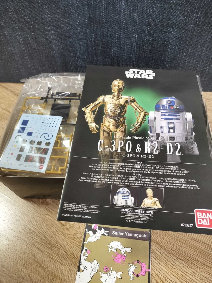 Star Wars The Last Jedi C-3PO R2-D2 1/12 Scale Plastic Model Kit Bandai New - Image 2 of 4