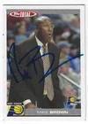 MIKE BROWN INDIANA PACERS SIGNED CARD NEW YORK KNICKS KINGS CAVALIERS LAKERS