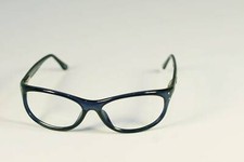 Fossil RONALD Gloss Clear Blue Plastic Eyeglass Frames Designer Style Rx Eyewear