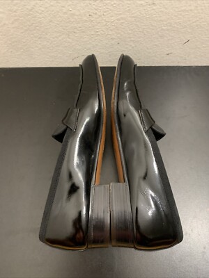 Salvatore Ferragamo Patent Leather Fabric Dress Loafers Slip on Men Sz 10 D Salvatore Ferragamo Patent Leather Fabric Dress Loafers Slip  main image 3