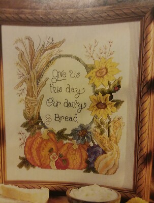 Give Us This Daily Bread Harvest Pumpkin OOP Cross Stitch PATTERN (T)