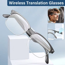 Wireless AI Language Smart Translator Glasses Headphone 150 Language Translation