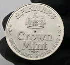 1984 Crown Mint Craps Spinners CM Vintage 1oz .999 Silver Round Toned