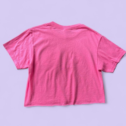 Fenway Barbie Pink Cropped T-Shirt Size Small – Handmade Boston Red Sox Tee - Picture 3 of 6