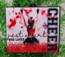 CHEERLEADING - JUST A GIRL WHO LOVES CHEER  - Christmas Ornament