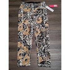 Lilly Pulitzer Luxletic Weekender High Rise Midi Legging Onyx Peony Party M NEW