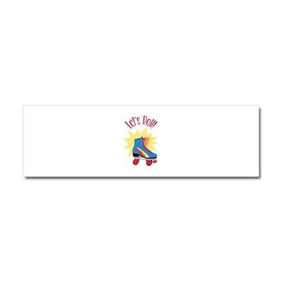 CafePress Lets Roll! Car Magnet 10 X 3 Car Magnet (1254213551)