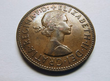 1964 - Queen Elizabeth II - Half Penny Coin