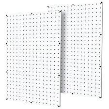 PEGBOARD Panels Peg Board Plastic Pegboard Kit 24"x24" 2, White