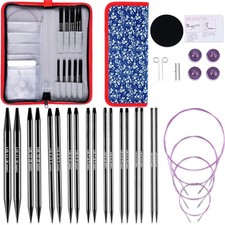Svartur Interchangeable Circular Knitting Needles Set, with Assorted Circular Kn