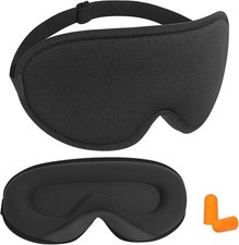 Sleep Mask,3D Contoured Sleeping Mask,99 Light Blocking Eye Mask, Zero Eye P...