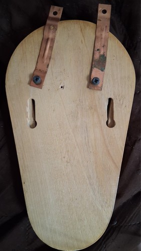 Blocco coltelli vintage in legno con gallo e ascia - Foto 2 di 3