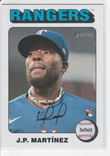 J.P. Martinez 2024 Topps Heritage Rookies #223 White Border (RC) Texas Rangers