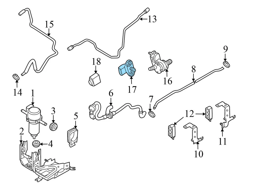 1998-2011 AUDI A6 - датчик давления усилителя тормоза 036906051C - Изображение 3 из 4