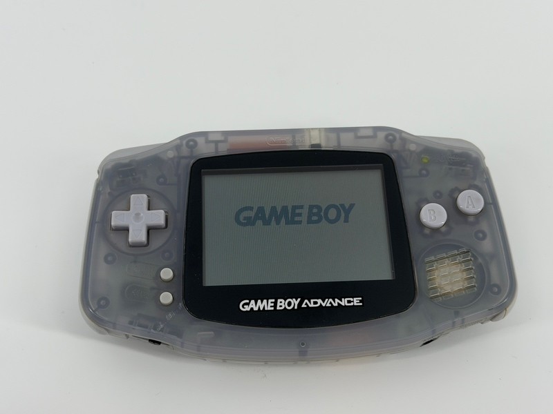 Nintendo Game Boy Advance Clear Glacier Handheld System Tested, Works but read