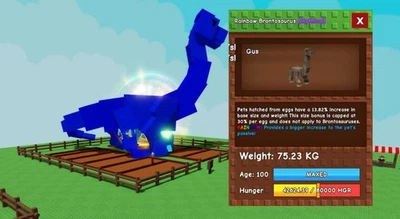 TITAN RAINBOW/NIGHTMARE BRONTOSAURUS 🦕 | 🪴Grow A Garden | 75KG+ 14%+ |