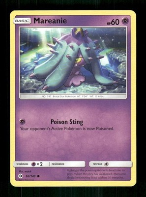 Mareanie 62/149 Common SM Base Set Pokemon LP Match