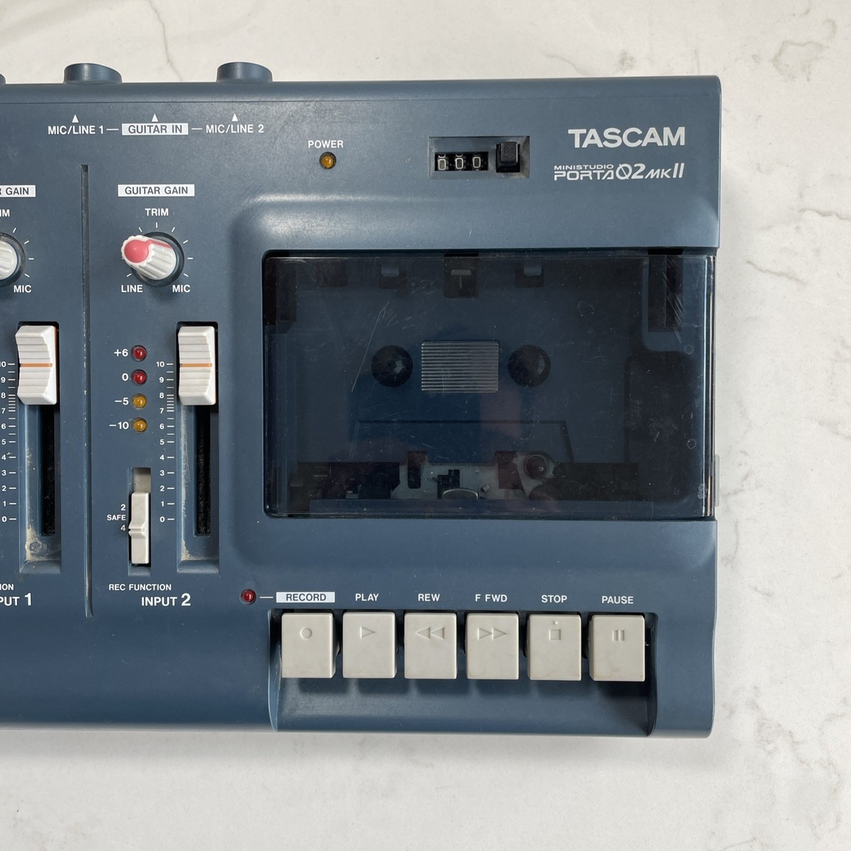 Vintage Tascam Porta 02 MKII Blue MiniStudio Portable 4-Track