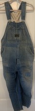 VTG 50'S WASHINGTON DEE CEE SANFORIZED OVERALLS WORN LOW BACK WORK DENIM