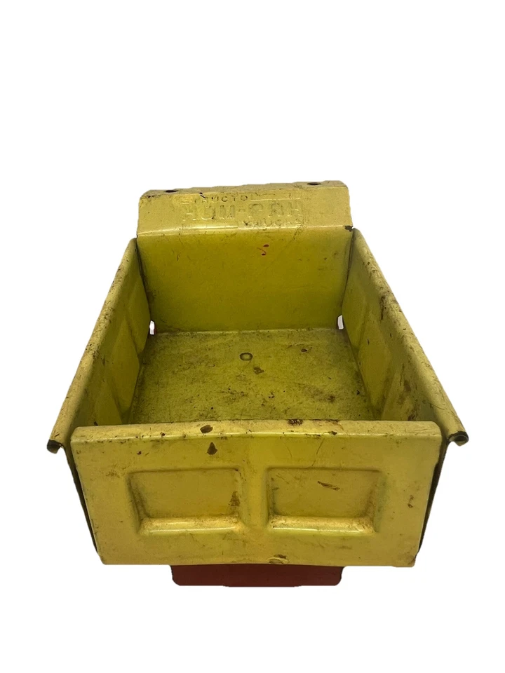 STRUCTO  1960'S 9" Red DUMP TRUCK YELLOW BED -STEEL - - Image 3 of 4