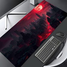 40 90cm1pc Blood Moon Cityscape Mouse Pad Office Desk Mat - Gothic Horror Gami