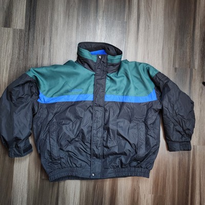 Columbia Vintage 90 s Bugaboo Jacket Mens Size XXL 2 In 1 Green Black/Blue