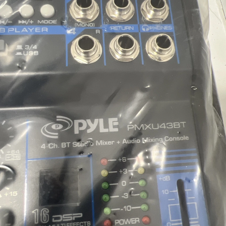Pyle Pro PMXU43BT 4-Channel Bluetooth Audio Mixer - Black - Image 4 of 4