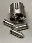 Incredible All Silver Pistol Cylinder And Bullets Silver Bar EXTREMELY RARE!
