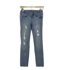 American Eagle Jeans Skinny Low Rise Light Wash Denim Size 00