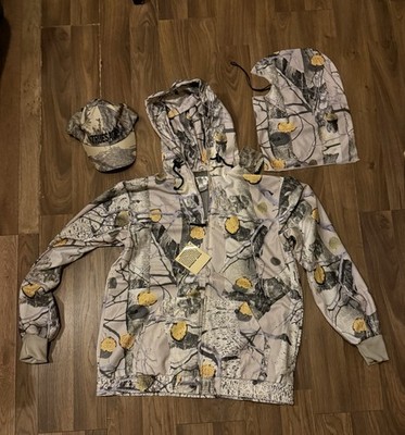 3 Piece Hunting Paintball Gear Hooded Jacket, Hat, Boone Hat Mens Medium