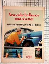 1950s DuPont No. 7 Car Polish Vintage Print Ad Classic Auto Ephemera
