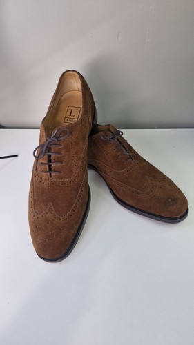 LOAKE 202DS Herren braun Wildleder Brogue Schnürschuhe Größe 9 sehr guter Zustand