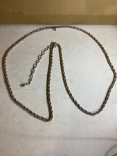 Vintage Silver Tone Heavy Chain Belt Size XL In Excellent Condition