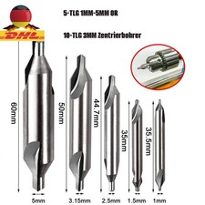 HSS Zentrierbohrer Satz| 5-tlg (1mm-5mm) | 10-tlg 3mm Center Bohrer mit Anbohrer