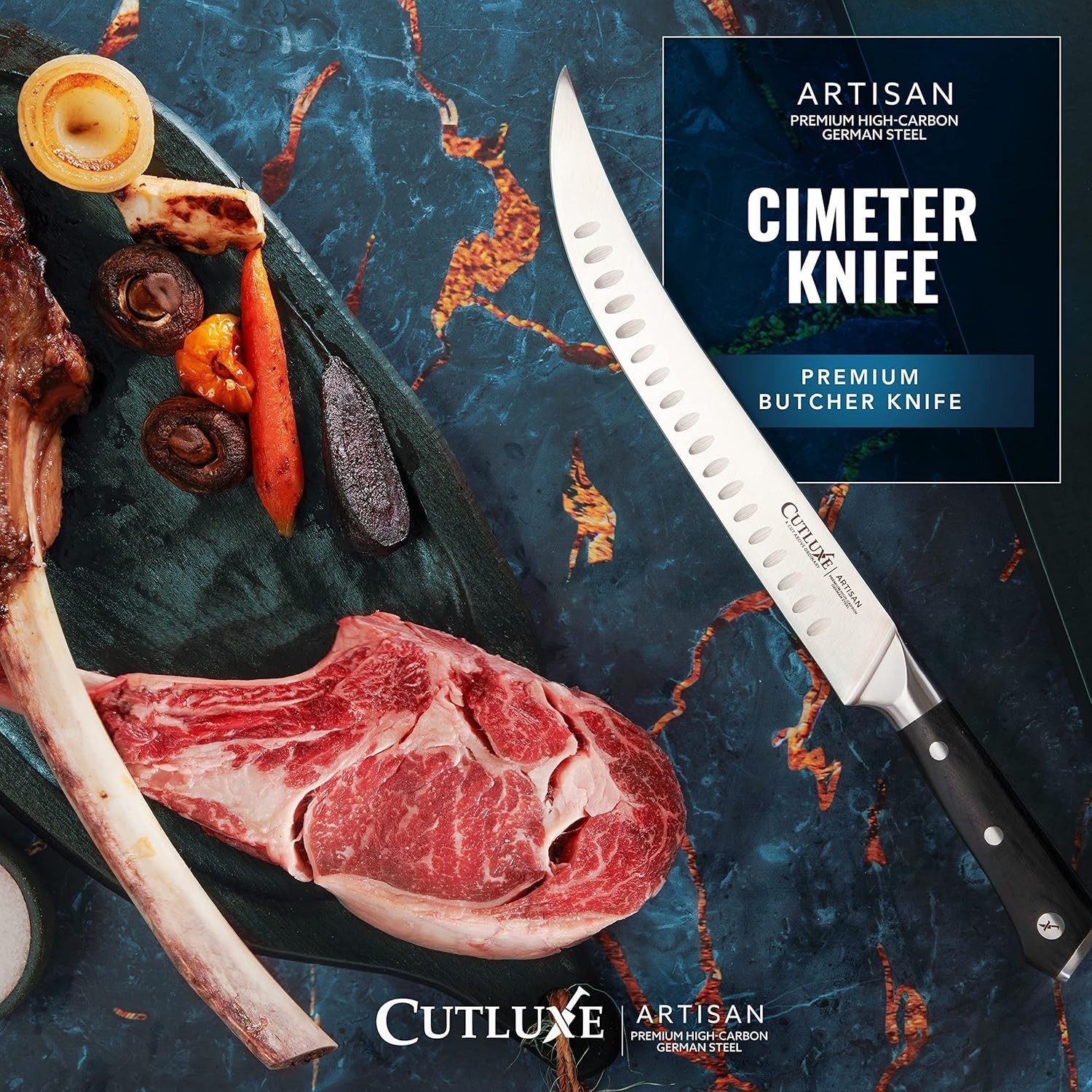 Crafted 10-Inch Cimeter Knife - High Carbon Forged Steel with Lifetime